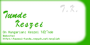 tunde keszei business card